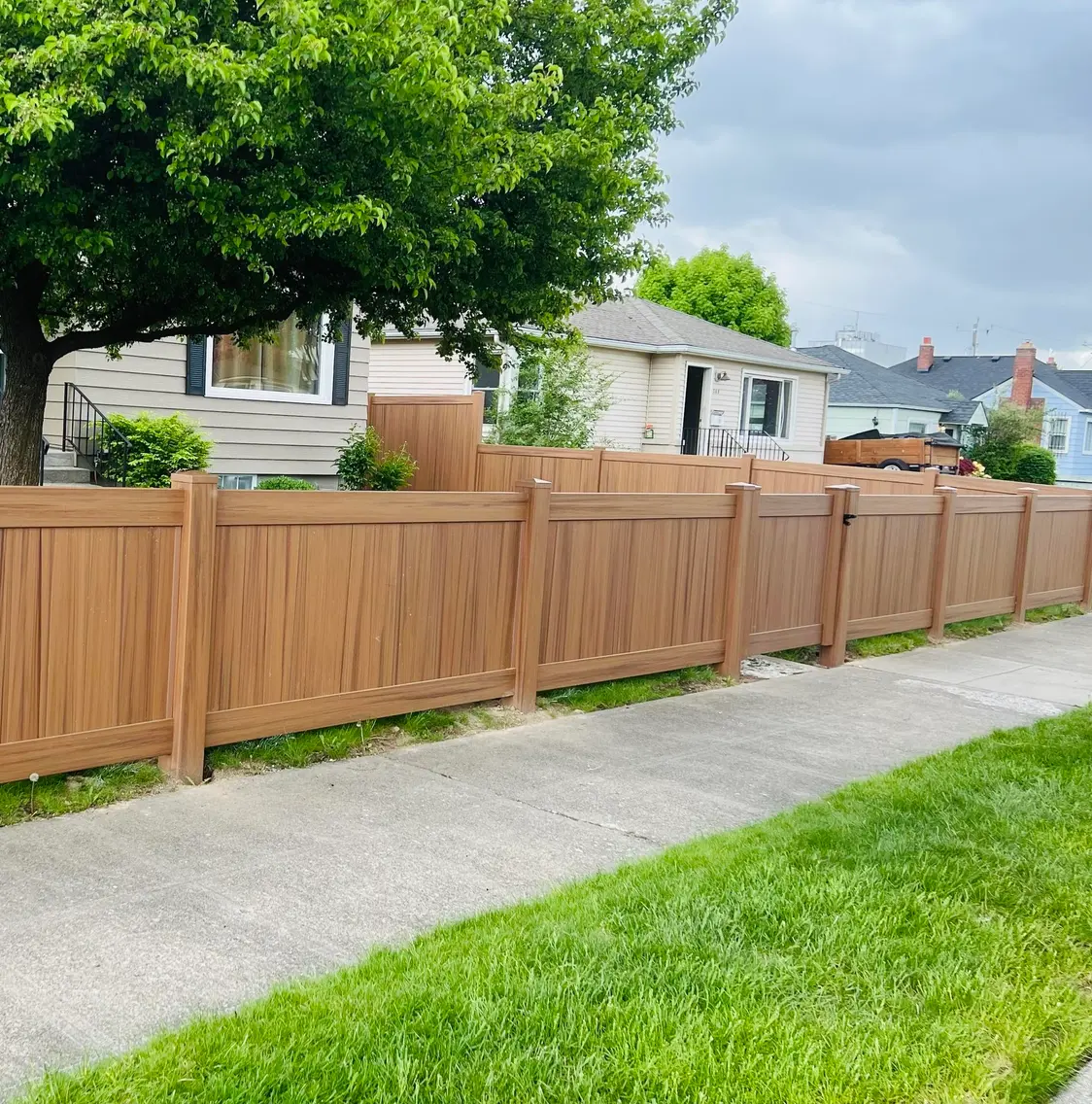 new fence in Spokane